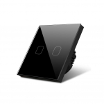 Jutiklinis jungiklis LED lemputei Smart Light EU standartinis 1/2/3 Gang 1 Way Touch Sensor sieninis jungiklis kri&scaron;tolinio stiklo skydelis 2 Gang juoda