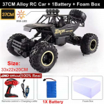 Naujas 37 cm keturiais ratais varomas RC automobilis bekele 1:12 Imitacinis bekelės transporto priemonės lipimas į kalną Automobilis Radio valdomas lydinio sunkvežimis Žaislas Vaikų dovana juoda