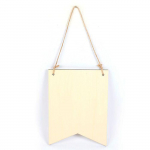 3 suspensions fanion en bois 20 x 15 cm - 2 pointes