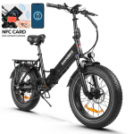 SAMEBIKE LOTDM200-II sulankstomas elektrinis dviratis, 20 colių priemiestinis elektrinis dviratis suaugusiems, 750 W variklis, 48 ​​V 13 Ah baterija juoda