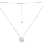Sidabrinis vėrinys su natūraliais perlais, gaminio svoris 5,19 g (2186809) 45-50cm balta