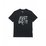 Nike Just Do It Spausdinti raidėmis Sportiniai trumpomis rankovėmis mar&scaron;kinėliai Vyri&scaron;ki Vir&scaron;utiniai drabužiai Juodi DD0802-010 L
