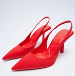 Madingos vasarinės moteri&scaron;kos basutės ant kulniukų Raudonos smailianosės slingback basutės Avalynė Žalios Juodos Violetinės Kitten Heels &Scaron;ventinės Prom Ponios Stiletai 35 raudona