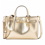 MICHAEL KORS Carson prekės ženklo logotipas užtrauktukas vienspalvis raidės pakabukas reguliuojamas ir nuimamas peties dirželis logotipas rankinė maža moteri&scaron;ka auksinė geltona auksas