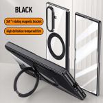 Skirta Samsung Galaxy Z Fold 8Ultra Sukama Metalinė Laikiklis Magnetinis & Laikiklis & Žiedas 3in1 Grūdinto Stiklo Plėvelė Dėl Magsafe Telefono Dėklo Galaxy Z Fold 8Ultra black
