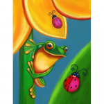 Kvadratinis / apvalus 5D &bdquo;pasidaryk pats&ldquo; deimantinis paveikslas &bdquo;varlė&ldquo; Siuvinėjimas Iliustracija Siuvinėjimo kryželiu mozaika Namų dekoravimas Full Square (20X30CM)