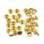 100 rinkinių Double Caps Kniedės smeigės, skirtos odai gaminti 5 mm, 6 mm, 7 mm, 8 mm, 9 mm, 10 mm, 12 mm 5x5mm