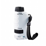 Vaikų mokslo mikroskopo žaislų rinkinys 60&ndash;120 kartų mokomasis mini ki&scaron;eninis rankinis mikroskopas su LED &scaron;viesa lauko vaikams skirtas žaislas su koteliu balta