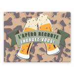 Les Tr&eacute;sors De Lily [A3642] - Magnet c&eacute;ramique 'L'Ap&eacute;ro recrute- engagez-vous ! ' beige kaki - 8x6 cm įvairiaspalvis