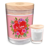Les Tr&eacute;sors De Lily [A3729] - Bougie parfum&eacute;e 'Je t'Aime &agrave; la Folie' rose - 92x70 mm ry&scaron;kiai rožinė