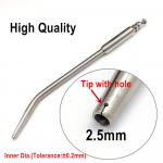 High Quality Dental Strong Suction Aspirator SuctionTube Sucker Dredge Suite Stainless steel Tip with Hole Dental Surgical 1 piece 2.5mm