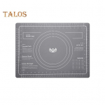 Minkymo padėklas, neslystantis daugiafunkcis su svarstyklėmis, tvirtas silikoninis virtuvės te&scaron;los minkymo kilimėlis kepiniams rožinė