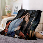Drama Neprijaukintas xiao zhan wang yi bo Mink&scaron;ta antklodė Užtiesta antklodė Mink&scaron;ta animacinių filmų spausdinta lovatiesė lovatiesė lovatiesė Sofa Dovana 75x90cm