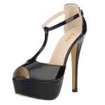 Platformos auk&scaron;takulniai kryžminiai drabužiai Unisex vyri&scaron;ki Hot Drag Queen sandalai Sexy Peep Toe kulk&scaron;nies dirželis Stiletai pompos T-Strap Party SM Gay Newhalf 43