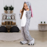 Vaikų žiemos kombinezonas Vienaragio pižamos Kigurumi Gyvūnų Žirafos Pižamos Berniukų Mergaičių palaidinės Cosplay Flanelinės triu&scaron;io miegui skirtos vaiki&scaron;kos kostiumėlės 7t