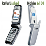 Atnaujintas originalus Nokia 6101 mobilusis telefonas su 1 SIM Simple Set juoda