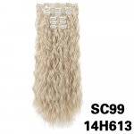 MISS WIG sintetinis plaukų segtukas ilgiems garbanotiems storiems plaukams moterims, visos galvos sintetiniams plaukams priauginamiems plaukams 60cm