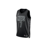 Jordan NBA Bruklino &bdquo;Nets&ldquo; Kevinas Durantas Džersis, SW Fan Edition 2022&ndash;2023 Ne. 7 Unisex vir&scaron;ūnės juodos DO9518-011 S