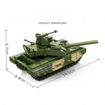 293Vnt. karinės armijos įranga T-90M tanko statybiniai blokai, modeliai, konstrukciniai žaislų rinkiniai vaikams berniukams, kalėdinės edukacinės dovanos No Box