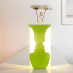 2 en 1 Lampe d&eacute;corative en forme de deux visages et vase pour fleur