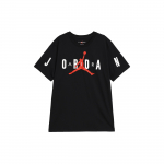 Jordan Logo spaudinys Laisas kvėpuojantis apvalia kaklo i&scaron;kirpte megztinis trumpomis rankovėmis Amerikieti&scaron;ko retro stiliaus su nukritusia pečia mar&scaron;kinėliai Vyri&scaron;ki vir&scaron;utiniai drabužiai Juodas DV1446-010 XXL