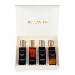 Bella Vita Luxury Vyri&scaron;kas Kvepalų Dovanų Rinkinys 4 x 20 ml vyrams su KLUB, OUD, CEO, G.O.A.T Kvepalais | Medienos, Citrusinis Ilgai I&scaron;liekantis EDP Kvepalų Aromatas