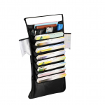 Ra&scaron;omojo stalo pakabinamas knygų krep&scaron;ys Oksfordo audiniu sustorintas daugiafunkcis didelės talpos knygų laikymo krep&scaron;ys