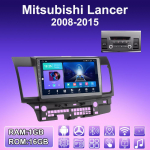 2 DIN Android Carplay Automobilinis Radijas Mitsubishi Lancer 2008-2015 Multimedijos Grotuvas Pagrindinis Įrenginys Stereo GPS Navigacija BT WIFI 2+32GB 1+16GB,A