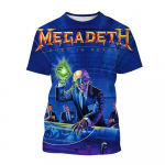 Megadeth 3D spausdinti mar&scaron;kinėliai Mada Rokas Grupė Vyri&scaron;ki Laisvalaikio Mar&scaron;kinėliai Vasariniai Vyri&scaron;ki Moteri&scaron;ki Pankroko Juokingi Hip Hop Trumpi Rankoviai Vaikams 5XL
