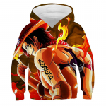One Piece Hoodie Vaiki&scaron;ki megztiniai su gobtuvu Anime Luffy Hoodie Vaiki&scaron;ki Drabužiai berniukams Mergaitėms ilgomis rankovėmis rudens &scaron;iltas megztinis laisvalaikio palaidinės 150