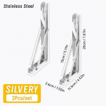 8 colių 2 vnt Sunkaus apkrovimo sulankstomi lentynų laikikliai trikampiai tiesūs Billy laikikliai prie sienos tvirtinamas staliukas su varžtais 8 inches