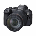 Canon EOS R6 Mark II viso kadro veidrodinė kamera + RF 24-105mm f/4 L IS USM priartinimo objektyvas juoda