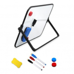 Yousheng Magnetinė ra&scaron;omoji lenta su stovu, stalvir&scaron;io dvipusė balta lenta su markeriais, trintuku, magnetais, namams, biurui, mokyklai, vaikų pie&scaron;imui S