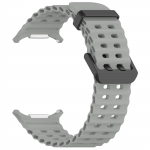 Auk&scaron;tos kokybės silikoninis dirželis Samsung Galaxy Watch Ultra 47mm. Mink&scaron;tas sportinis dirželis Samsung Galaxy Watch7 Ultra i&scaron;maniajam laikrodžiui. I&scaron;maniųjų laikrodžių priedai Galaxy Watch 7 Ultra raudona