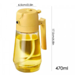 2 viename aliejaus dozatoriaus butelis Aliejaus pur&scaron;kimo butelis virtuvei Aliejaus ir acto dozatorius Alyvuogių aliejaus butelis pur&scaron;kiklis Namai(Pur&scaron;kite ir pilkite) LS 470ml