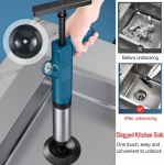 Kanalizacijos ir tualeto valymo įrankis grindų latakams ir vamzdžiams Stainless Steel Bucket Integrated Machine mėlyna
