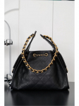 Argyle Retro Didelės talpos Hobo Grandinėlės Per Petį Kibiro Formos Rankinė Moterims 26*13.5*21.5 cm juoda