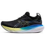 ASICS Gel Nimbus 25 Juodi &Scaron;vytintys Geltoni Sportbačiai 1011B547-004 41.5