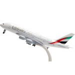 Auk&scaron;čiausios kokybės metalinis lėktuvo modelis, 20 cm - Emirates Airlines A380 gray