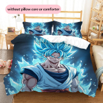 Dragon Ball Son Goku Ra&scaron;to Patalynė Namų Dekoras Gimtadienio Dovana (1 * antklodės užvalkalas + 2 * pagalvės užvalkalai, be &scaron;erdies) 135x200cm