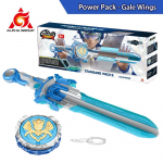 Infinity Nado 6 Power Pack - Spirit Wind Panda Atnaujintas Metalinis Verpimo Virbalas Giroskopas, 39cm Kardas Paleidėjas Vaikų Žaislas Gimtadienio Dovana