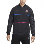 Nike FC Dri-FIT Barselona prakaitą sugeriantis pagrindinio kaklo užtraukiamas ilgomis rankovėmis futbolo mar&scaron;kinėlis vyrams vir&scaron;utiniai drabužiai DB7813-014 L