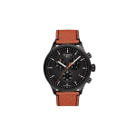 TISSOT Soko kolekcijos kvarcinis mechanizmas 100m atsparumas vandeniui Vyri&scaron;ki laikrodžiai Laikrodis 45mm Juodas ciferblatas T116.617.36.051.08- Black Dial Brown Strap