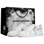 Nike Air Force 1 Apsauga Atsparumas smūgiams Žemi Batai riedlentei Unisex Balti Pilki CW2288-111(Team113-S-BOX) 36.5