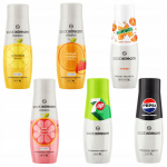 Sodastream Pepsi Max sirupas, 7Up Free, Mirinda Zero, Mangų, Greipfrutų, Citrinų