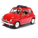 Burago 1:24 Fiat 500L (1968 metai) Senas automobilis Raudonas lieto modelio automobilis