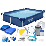 Stačiakampis karkasinis baseinas 221X150X43 Cm 16-in-1 Bestway 56401N