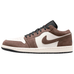 Jordan Air Jordan 1 Low top Vintage Basketball Shoes Unisex White Brown 553558-200 43 gray