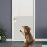 Nematomas durų įbrėžimų apsaugas Skaidrus PVC Katės ir &scaron;uns barjeras Lipni apsauginė plėvelė nuo įbrėžimų namų įėjimo durims Right Door 79x50cm gray