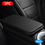 SEAMETAL universalus PU odinis automobilio porankio pagalvėlis automobilio sėdynės laikymo dėžutės pagalvėlė alkūnės pagalvėlė Juoda, nesubraižanti porankio apsauga 1pc juoda